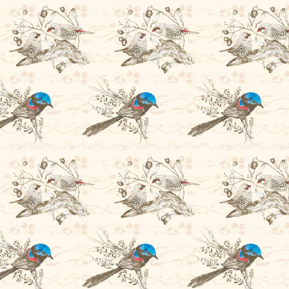 Giftwrap - Finches and Wren