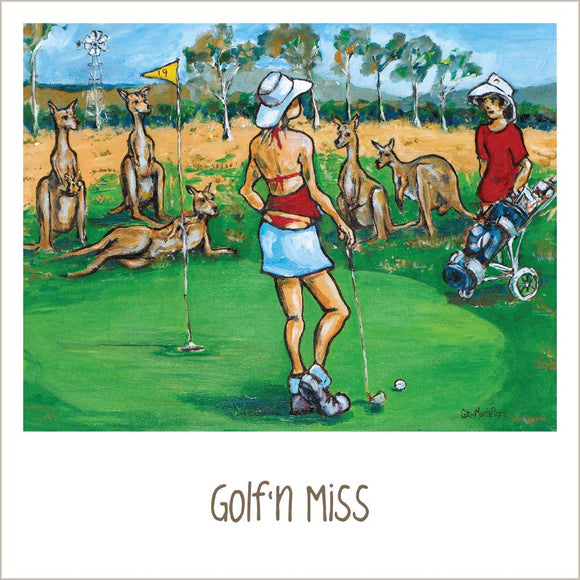 Greeting Card - Golf'n Miss
