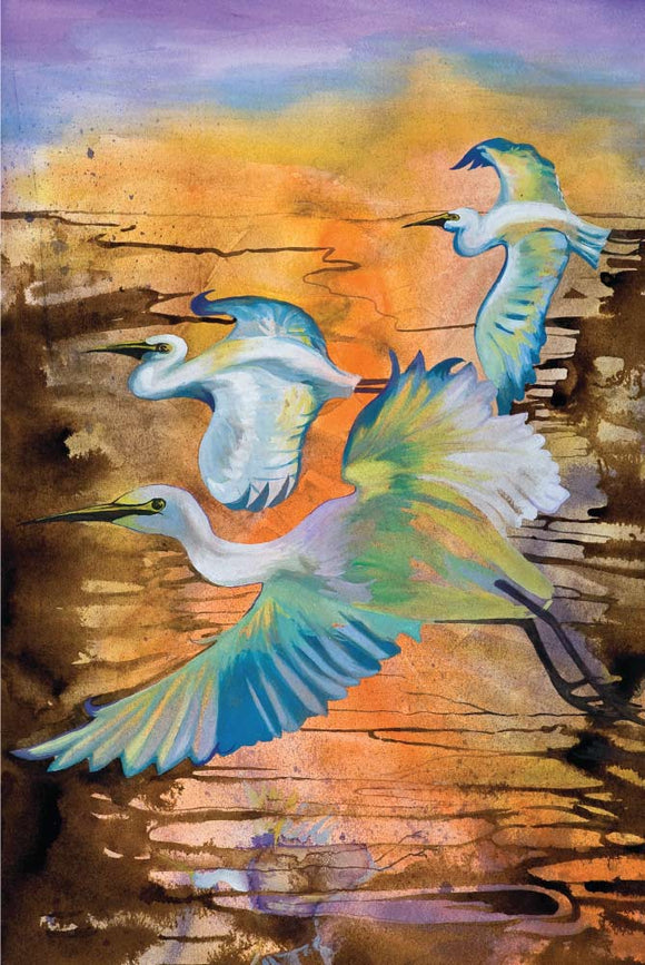 Greeting Card - Egrets