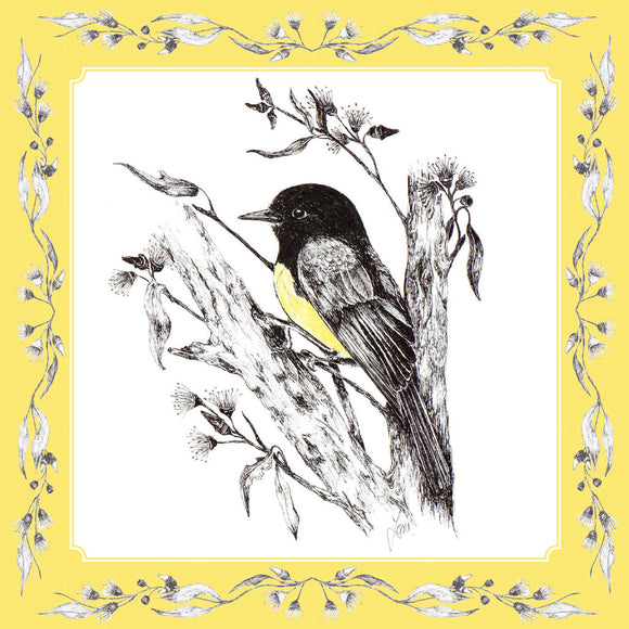 Greeting Card - Western Yellow Robin