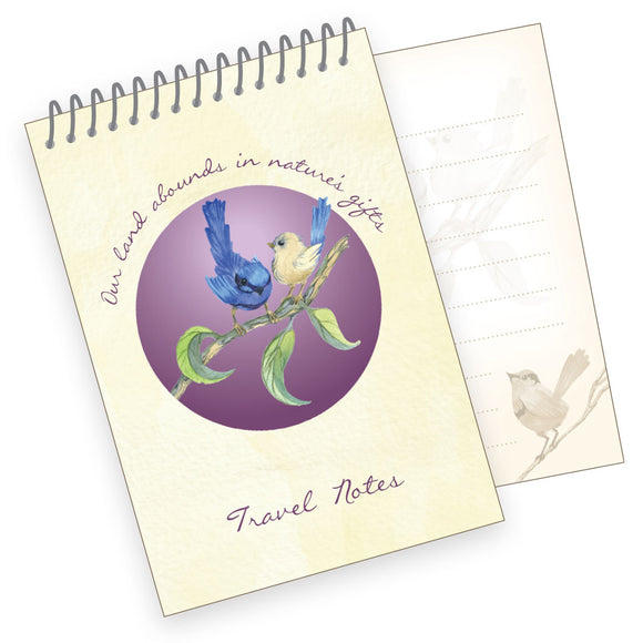 A7 Travel Notes Pad - Splendid Fairy Wren